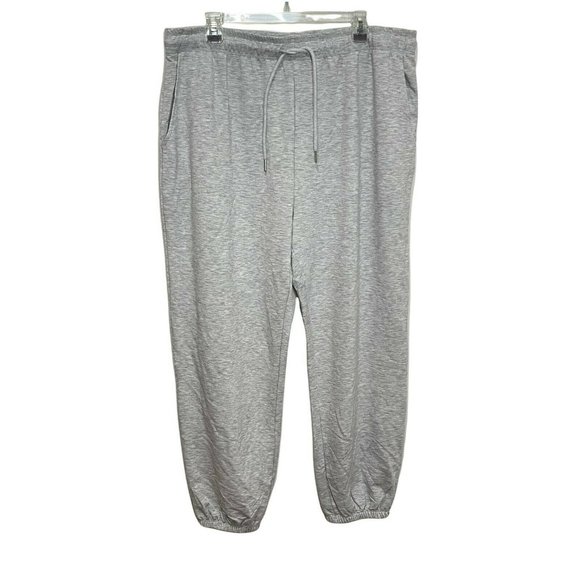 H Halston Studio Women's Joggers Sweatpants Size XL Heather Glacier Gray $68 NWT - Picture 2 of 10